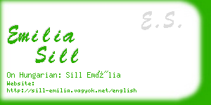 emilia sill business card